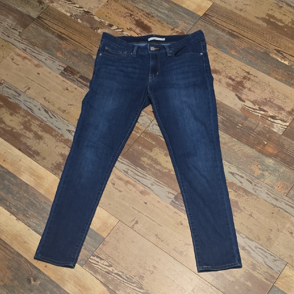 Levi's 711 Skinny Denim Blue Jeans Womens Size 30 Inseam 27